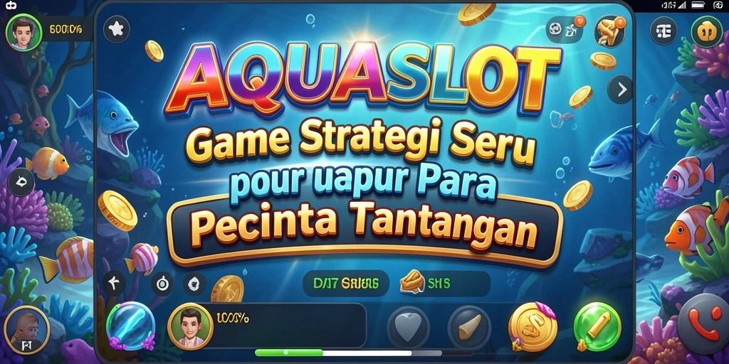 Tampilan gameplay AQUASLOT yang penuh strategi dan tantangan.
