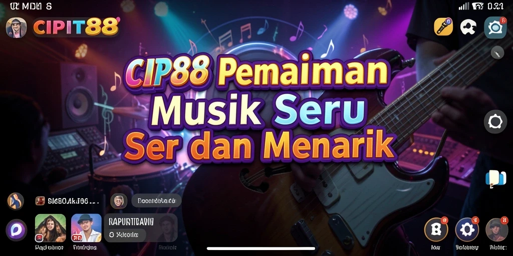 Tampilan gameplay seru di CIPIT88 dengan berbagai lagu.