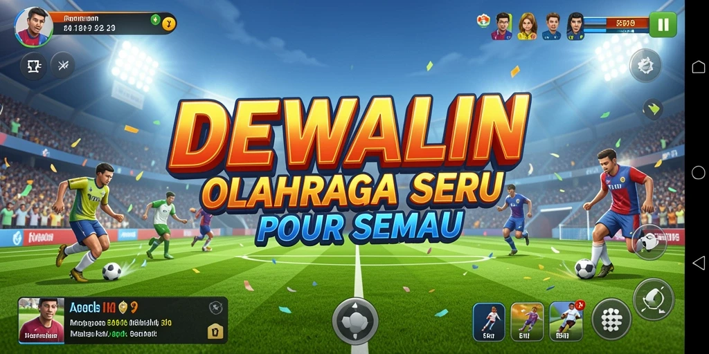Screenshot gameplay DEWALIN yang menampilkan aksi olahraga seru dan kompetitif.