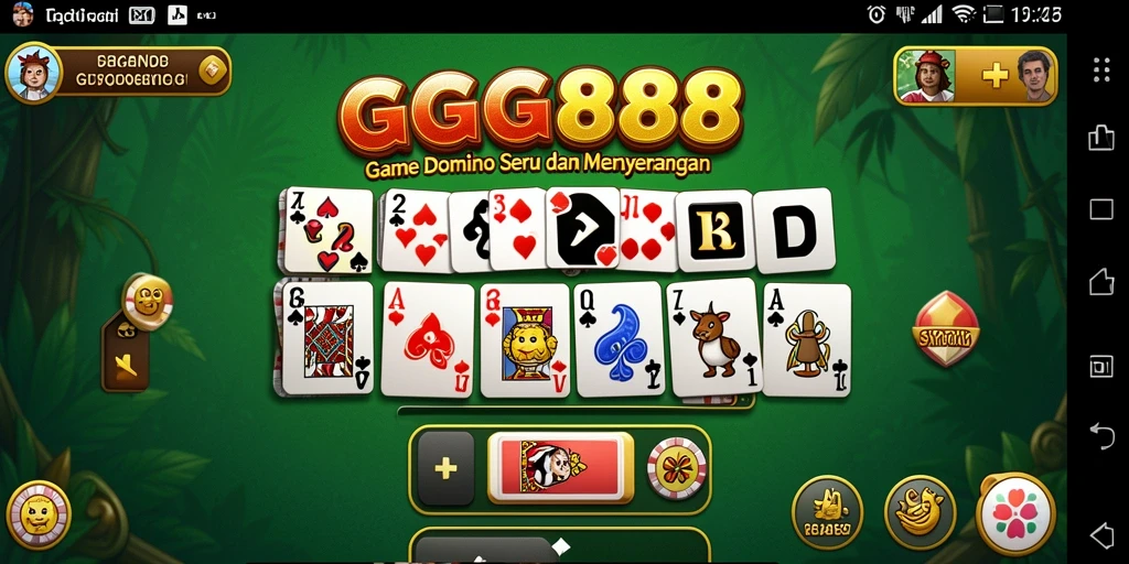 Screenshot GGG888 menunjukkan gameplay seru Domino yang sedang berlangsung.