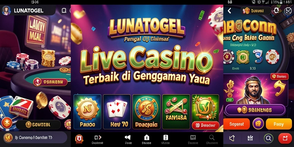 Gameplay mendebarkan di LUNATOGEL dengan dealer langsung.