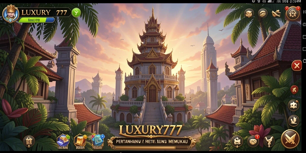 Tangkapan layar LUXURY777 menampilkan aksi gameplay Tower Defense yang mendebarkan.
