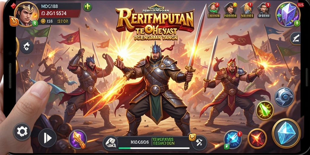 Tangkapan layar gameplay intens dari MDG188 di arena Battle Royale.