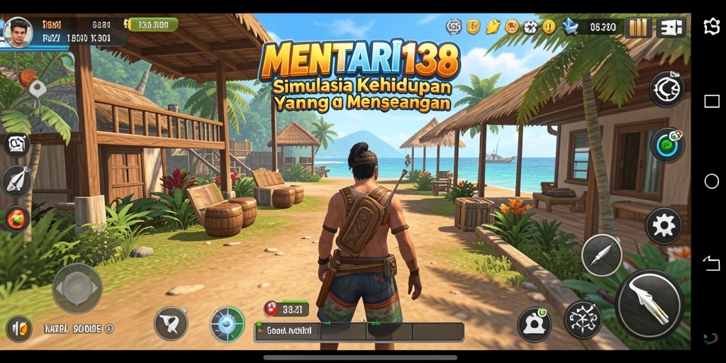 Screenshot gameplay MENTARI138 menampilkan dunia simulasi yang dinamis.