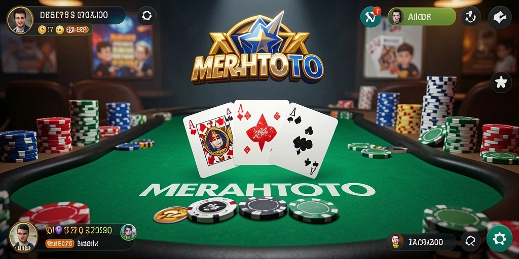 Tampilan menawan dari gameplay Poker di MERAHTOTO.
