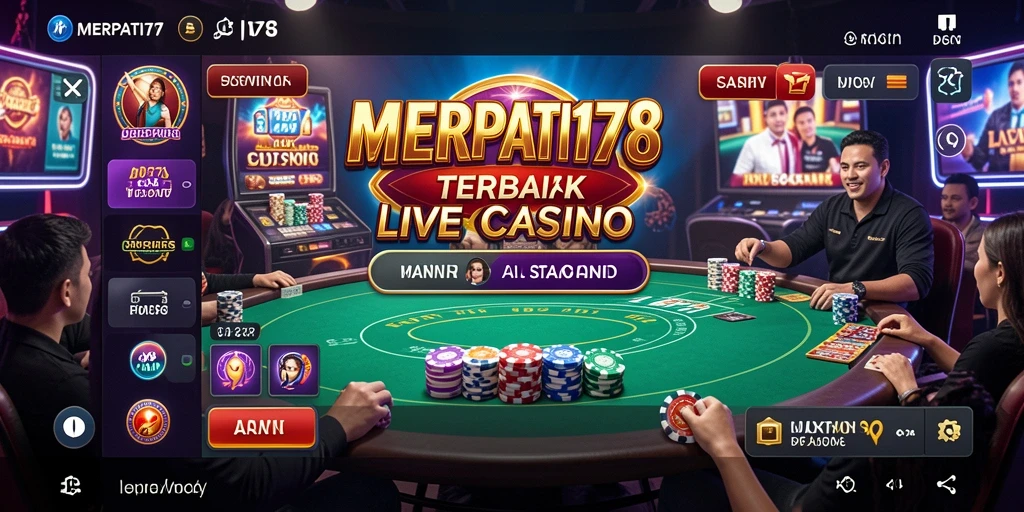 Screenshot menunjukkan dealer langsung dalam permainan roulette di MERPATI178.