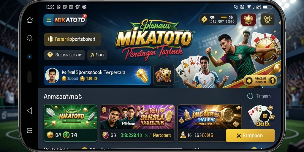Tampilan gameplay MIKATOTO dengan berbagai pilihan taruhan olahraga.