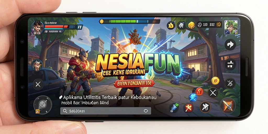 Tampilan utama NESIAFUN dengan fitur utilitas yang intuitif dan menarik.