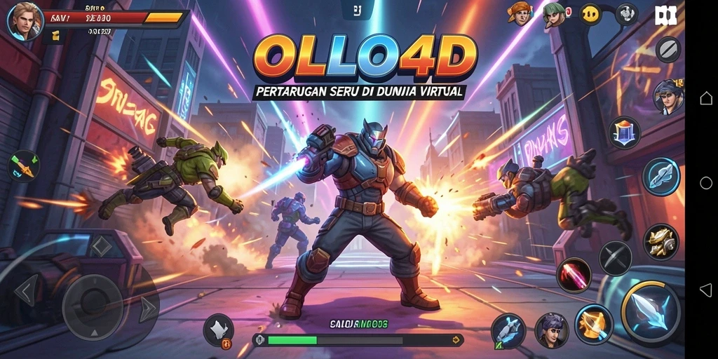 Screenshot menunjukkan aksi pertarungan seru di OLLO4D.