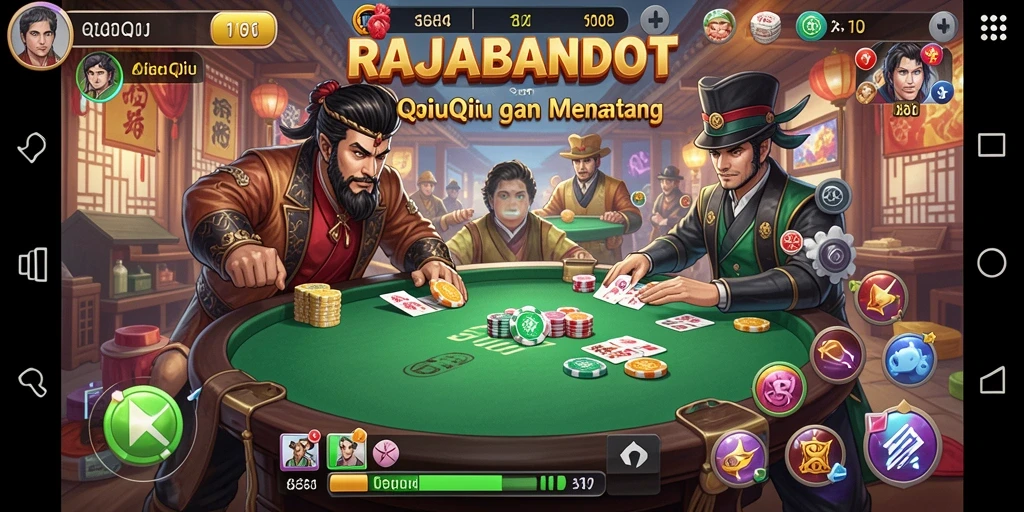 Tampilan gameplay seru dari RAJABANDOT saat bermain QiuQiu.