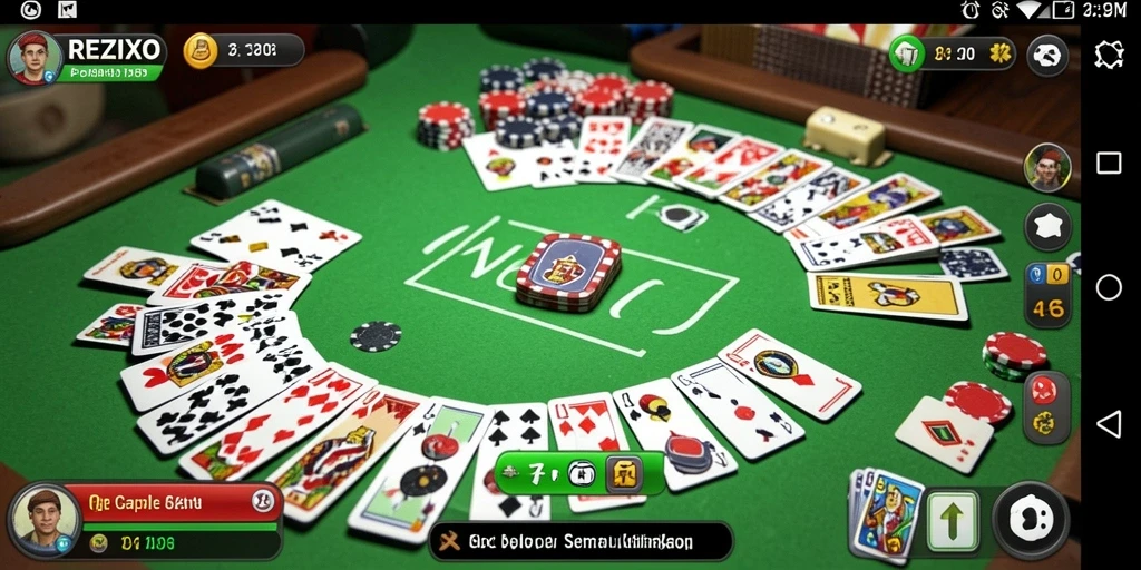 Tampilan menarik dari gameplay Gaple di REZIXO.