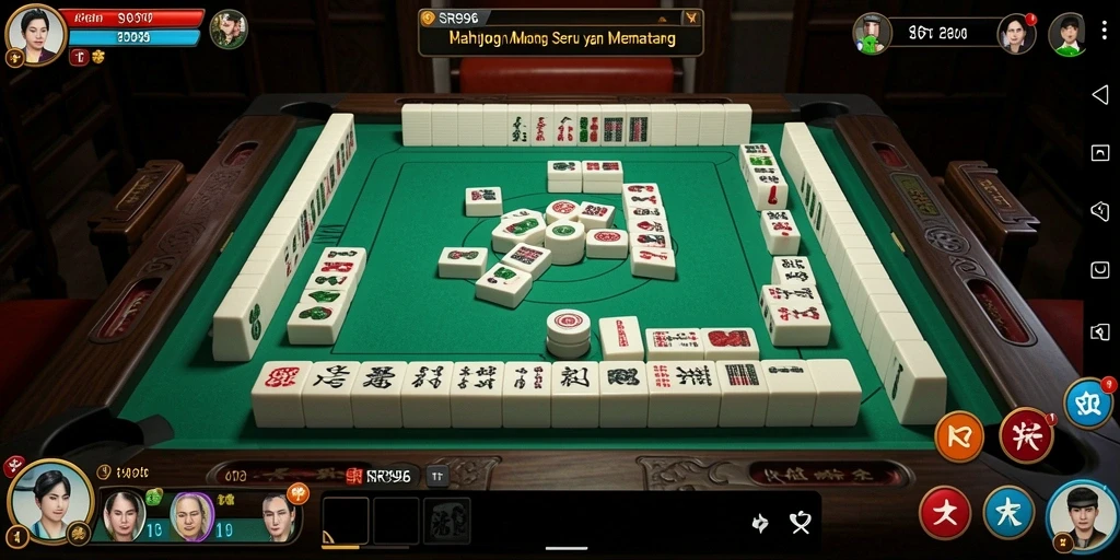 Tampilan gameplay SR996 yang menarik dengan ubin Mahjong.