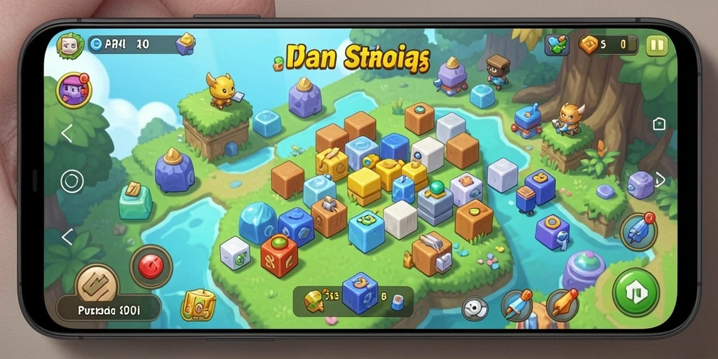 Screenshot gameplay SVIP4 menunjukkan berbagai puzzle yang menantang.